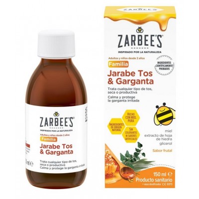 Comprar ZARBEE'S FAMILIA JARABE TOS Y GARGANTA 150 ML al mejor precio en NuestraFarma, tu farmacia online