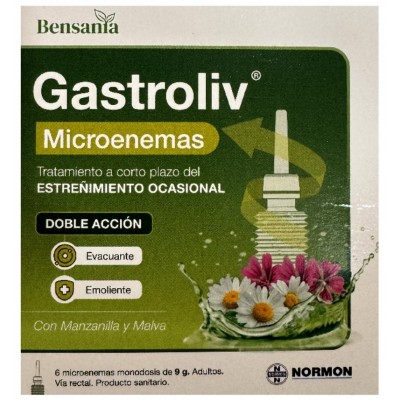 Comprar BENSANIA GASTROLIV MICROENEMAS CON MALVA Y MANZANILLA 6 CANULAS al mejor precio en NuestraFarma, tu farmacia online