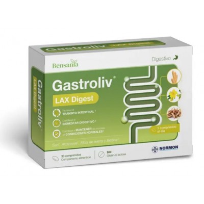 Comprar BENSANIA GASTROLIV LAX DIGEST 30 COMPRIMIDOS al mejor precio en NuestraFarma, tu farmacia online