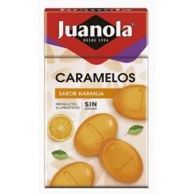 Comprar JUANOLA CARAMELOS SIN AZUCAR SABOR NARANJA 50 G al mejor precio en NuestraFarma, tu farmacia online