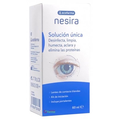 Comprar ACOFARMA NESIRA SOLUCION UNICA PARA LENTES DE CONTACTO BLANDAS 60 ML al mejor precio en NuestraFarma, tu farmacia online