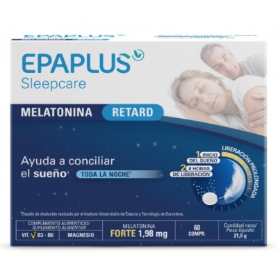Comprar EPAPLUS SLEEPCARE MELATONINA RETARD 60 COMPRIMIDOS al mejor precio en NuestraFarma, tu farmacia online