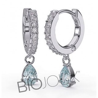 BIOJOUX PENDIENTES INES AQUA 24 MM BJT318 1 PAR