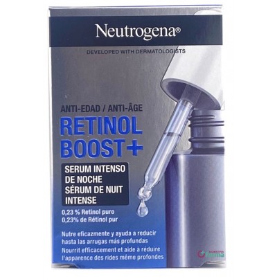 Comprar NEUTROGENA RETINOL BOOST+ SERUM INTENSO DE NOCHE 30 ML al mejor precio en NuestraFarma, tu farmacia online