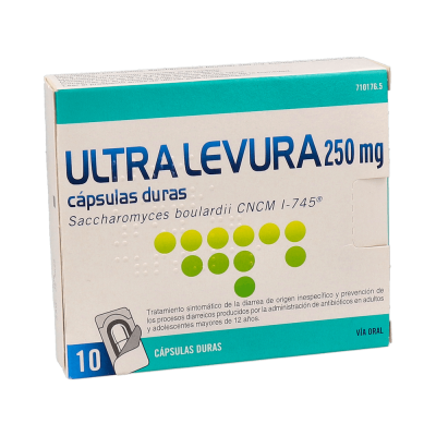 Comprar ULTRA-LEVURA 250 MG 10 CAPSULAS (BLISTER) al mejor precio en NuestraFarma, tu farmacia online