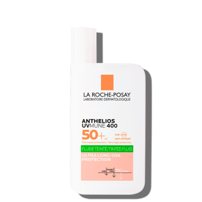 Comprar LA ROCHE-POSAY ANTHELIOS UVMUNE 400 OIL CONTROL FLUIDO SPF50+ CON COLOR 50 ML al mejor precio en NuestraFarma, tu farmacia online
