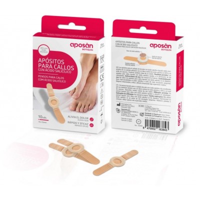 Comprar APOSAN BOTIQUIN APOSITOS CALLICIDAS 10 UNIDADES 72 MM X 19 MM al mejor precio en NuestraFarma, tu farmacia online