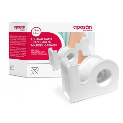 Comprar APOSAN BOTIQUIN ESPARADRAPO TRANSPARENTE MICROPERFORADO 2.5 CM X 5 M al mejor precio en NuestraFarma, tu farmacia online