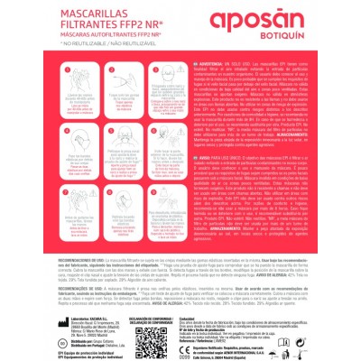 Comprar APOSAN MASCARILLA FFP2 CAJA 10 UNIDADES al mejor precio en NuestraFarma, tu farmacia online