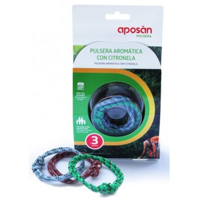 Comprar APOSAN PULSERA AROMATICA CON CITRONELA 3 UNIDADES al mejor precio en NuestraFarma, tu farmacia online