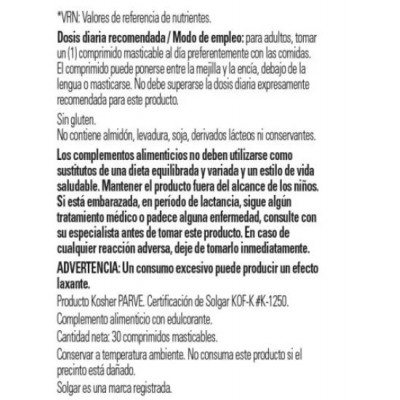 Comprar SOLGAR METILCOBALAMINA 1000MCG 30 COMPRIMIDOS MASTICABLES al mejor precio en NuestraFarma, tu farmacia online