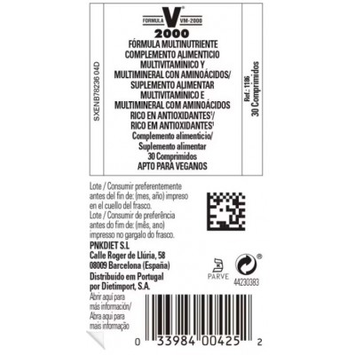 Comprar SOLGAR FORMULA VM-2000 30 COMPRIMIDOS al mejor precio en NuestraFarma, tu farmacia online