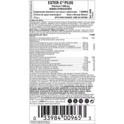 Comprar SOLGAR ESTER C PLUS EFERVESCENTE 7 SOBRES al mejor precio en NuestraFarma, tu farmacia online