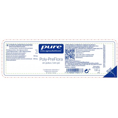 Comprar PURE ENCAPSULATIONS POLY-PREFLORA POLVO 138 G al mejor precio en NuestraFarma, tu farmacia online