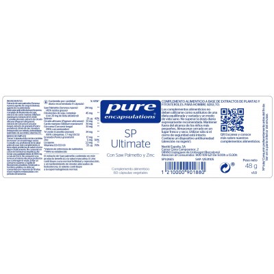 Comprar PURE ENCAPSULATIONS SP ULTIMATE 60 CAPSULAS VEGETALES al mejor precio en NuestraFarma, tu farmacia online