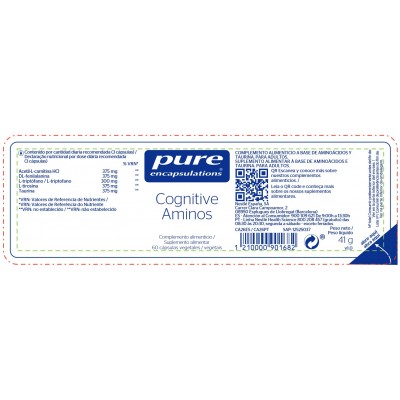 Comprar PURE ENCAPSULATIONS COGNITIVE AMINOS 60 CAPSULAS VEGETALES al mejor precio en NuestraFarma, tu farmacia online