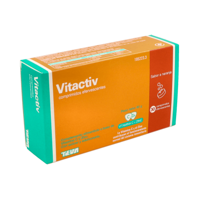 Comprar VITACTIV 30 COMPRIMIDOS EFERVESCENTES SABOR NARANJA al mejor precio en NuestraFarma, tu farmacia online