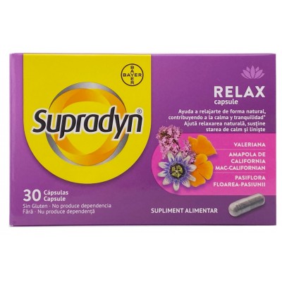 Comprar SUPRADYN RELAX 30 CAPSULAS al mejor precio en NuestraFarma, tu farmacia online