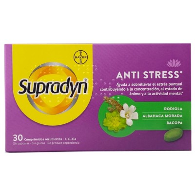 Comprar SUPRADYN ANTI STRESS 30 COMPRIMIDOS al mejor precio en NuestraFarma, tu farmacia online