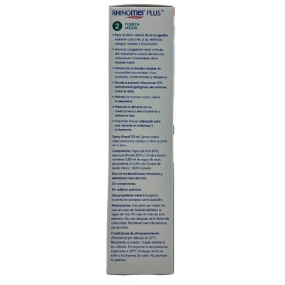 Comprar RHINOMER PLUS ADULTOS FUERZA 2 MEDIA SPRAY 125 ML al mejor precio en NuestraFarma, tu farmacia online