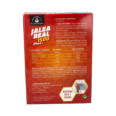Comprar EL NATURALISTA JALEA REAL 1500 PLUS+ 20 VIALES 10 ML al mejor precio en NuestraFarma, tu farmacia online