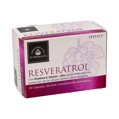 Comprar EL NATURALISTA RESVERATROL 60 CAPSULAS al mejor precio en NuestraFarma, tu farmacia online