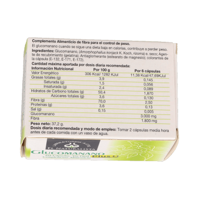 Comprar EL NATURALISTA GLUCOMANANO PLUS 60 CAPSULAS al mejor precio en NuestraFarma, tu farmacia online
