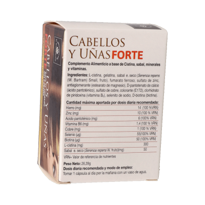Comprar EL NATURALISTA CABELLOS Y UÑAS FORTE 48 CAPSULAS al mejor precio en NuestraFarma, tu farmacia online