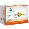 EL NATURALISTA VITAMINA D3 4000 UI CON K2 Y CALCIO 48 CAPSULAS