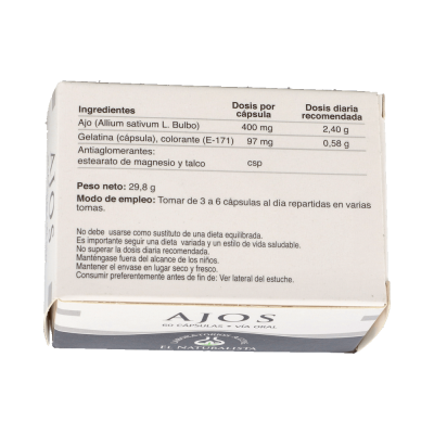 Comprar EL NATURALISTA AJOS 60 CAPSULAS al mejor precio en NuestraFarma, tu farmacia online