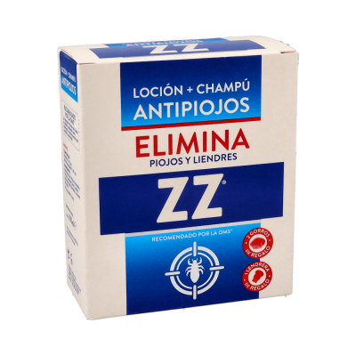 Comprar ZZ LOCION + CHAMPU ANTIPIOJOS 100 ML +125 ML al mejor precio en NuestraFarma, tu farmacia online