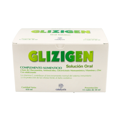 Comprar GLIZIGEN SOLUCION ORAL 15 VIALES 30 ML al mejor precio en NuestraFarma, tu farmacia online
