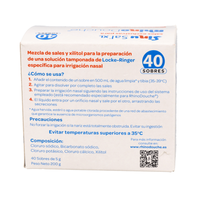 Comprar RHINODOUCHE SAL 40 SOBRES 5 G al mejor precio en NuestraFarma, tu farmacia online