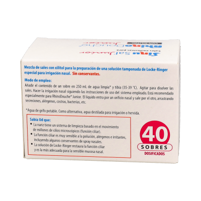 Comprar RHINODOUCHE SAL JUNIOR 40 SOBRES 2,5 G al mejor precio en NuestraFarma, tu farmacia online