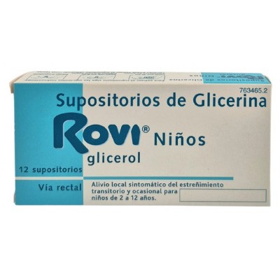 Comprar SUPOSITORIOS DE GLICERINA ROVI NIÑOS 1,375 G 12 SUPOSITORIOS al mejor precio en NuestraFarma, tu farmacia online