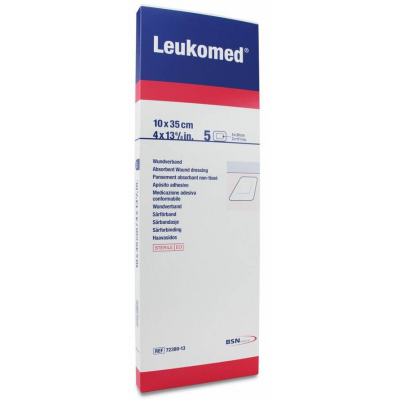 Comprar LEUKOMED APOSITO ESTERIL ADHESIVO T PLUS 5 UNIDADES 35 X 10 CM al mejor precio en NuestraFarma, tu farmacia online