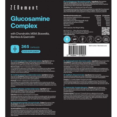 Comprar ZENEMENT COMPLEJO DE GLUCOSAMINA 365 CAPSULAS al mejor precio en NuestraFarma, tu farmacia online