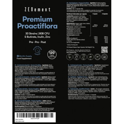 Comprar ZENEMENT PREMIUM PROACTIFLORA 120 CAPSULAS al mejor precio en NuestraFarma, tu farmacia online