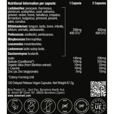 Comprar ZENEMENT PREMIUM PROACTIFLORA 120 CAPSULAS al mejor precio en NuestraFarma, tu farmacia online