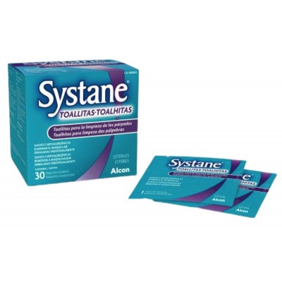 Comprar SYSTANE TOALLITAS HUMEDAS ESTERILES LIMPIEZA PAR 30 TOALLITAS al mejor precio en NuestraFarma, tu farmacia online