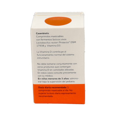 Comprar CASENBIOTIC VITAMINA D 30 COMPRIMIDOS MASTICABLES al mejor precio en NuestraFarma, tu farmacia online