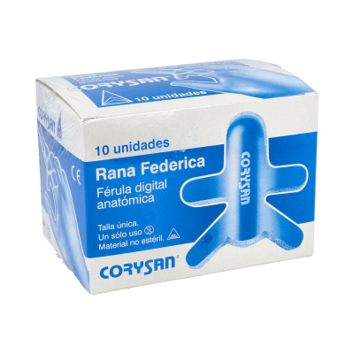 Comprar CORYSAN FERULA DIGITAL ANATOMICA RANA FEDERICA 10 UNIDADES al mejor precio en NuestraFarma, tu farmacia online