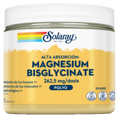 Comprar SOLARAY MAGNESIO BISGLICINATO 179 G (68 DOSIS) al mejor precio en NuestraFarma, tu farmacia online