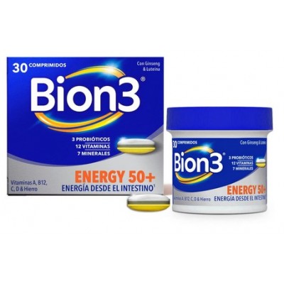 Comprar BION3 ENERGY 50+ 30 COMPRIMIDOS al mejor precio en NuestraFarma, tu farmacia online