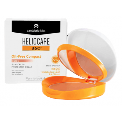 Comprar HELIOCARE 360º OIL-FREE COMPACT SPF 50+ BEIGE 10 G al mejor precio en NuestraFarma, tu farmacia online