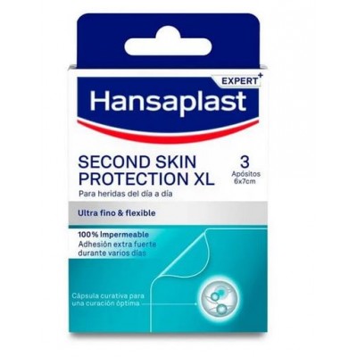 Comprar HANSAPLAST SECOND SKIN PROTECTION 3 PARCHES 7 CM X 6 CM al mejor precio en NuestraFarma, tu farmacia online