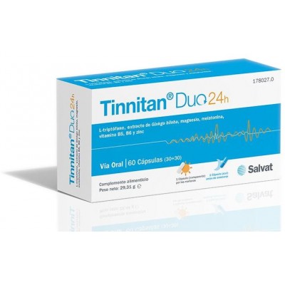 Comprar TINNITAN DUO 24H 60 CAPSULAS (30+30) al mejor precio en NuestraFarma, tu farmacia online