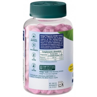 Comprar KNEIPP MAGNESIO ENERGIA GUMMIES 60 CARAMELOS DE GOMA SABOR FRAMBUESA al mejor precio en NuestraFarma, tu farmacia online