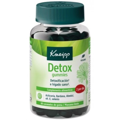 Comprar KNEIPP DETOX GUMMIES 60 CARAMELOS DE GOMA SABOR MANZANA LIMON al mejor precio en NuestraFarma, tu farmacia online