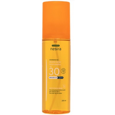 Comprar ACOFARMA NESIRA ACEITE SECO BRONCEADOR SPF30 200 ML al mejor precio en NuestraFarma, tu farmacia online